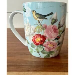 Stechcol Tea Mug Cup Coastline Imports Floral Bird Butterfly